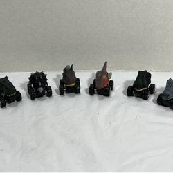 Set Of 6 Wild Zombies Pull Back Dinosaur Cars