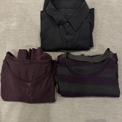 Lot of 3 XL Lululemon Long Sleeve Shirts