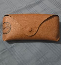 Ray-Ban Sunglasses Case Brown Leather