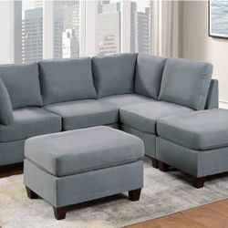 DecSpecial/6pcs sectional Sofa w/ ottoman(was:$624)