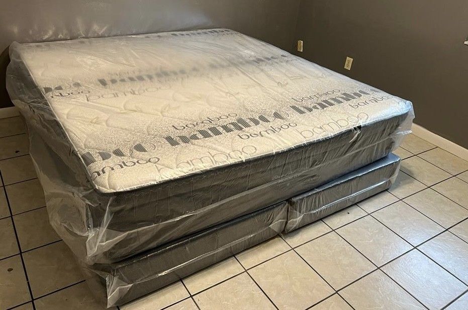 NEW MATTRESS KING SIZE PILLO TOP AND BOX 2pcs 🚚🚚🚚🚚