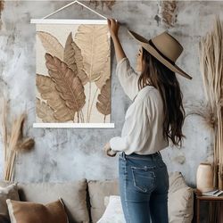 Artmag 2 Pack Magnetic Poster Hanger Frame, 22x34 22x28 22x30 Light Wood Wooden Magnet Canvas Artwork Print Dowel Poster Hangers Frames Hanging Kit (W