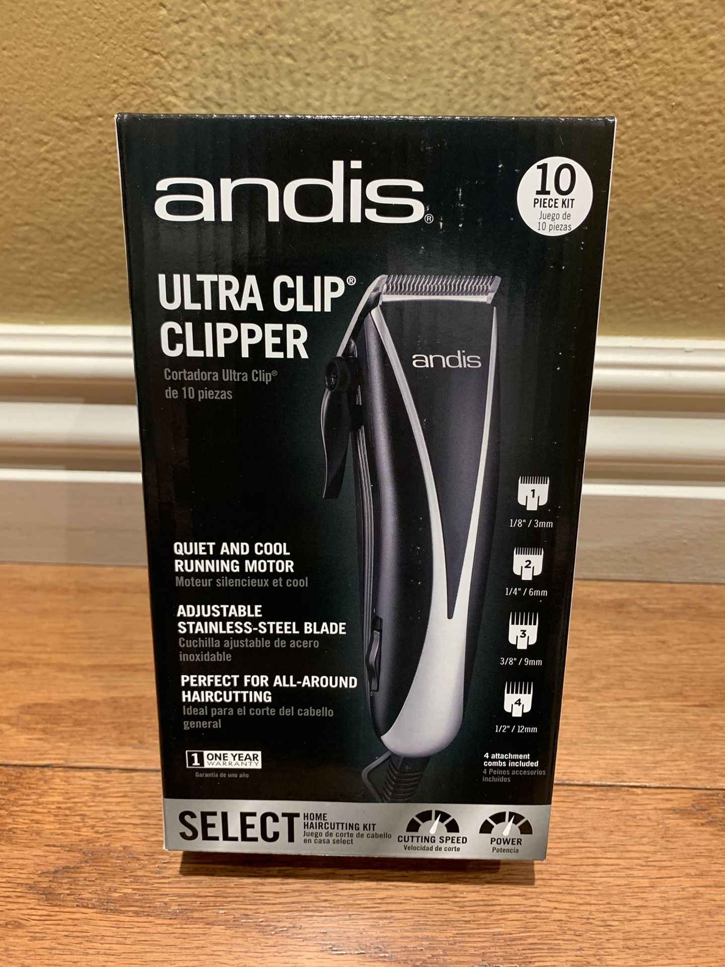 Andis Ultra Clip Clippers 10 Piece Haircut Kit New In Box
