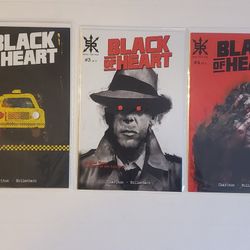 Black of Heart #1-5 (2020 Source Point Press series) Full Lot set run NM 