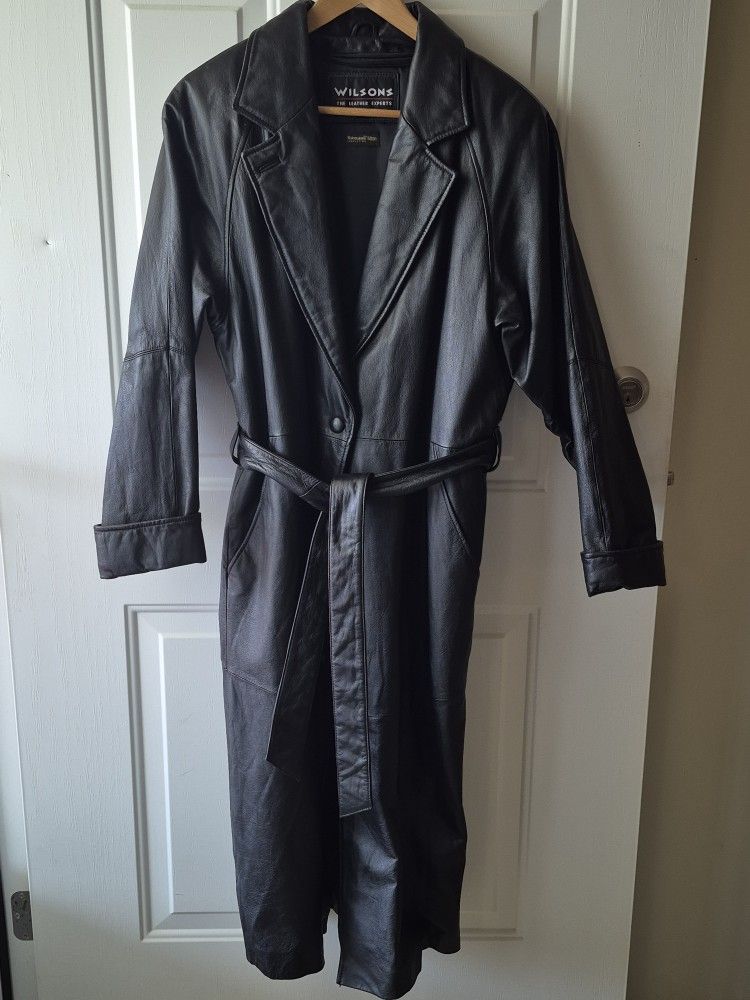 Wilson's Long Leather Jacket With Liner