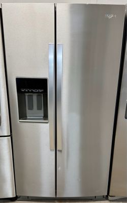 Stainless Steel Counter Depth Whirlpool Side By Side Refrigerator