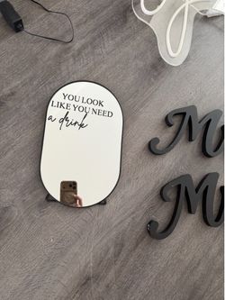 Bar mirror for wedding