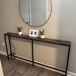 Skinny Behind-the-Couch Console Table w/ Outlet