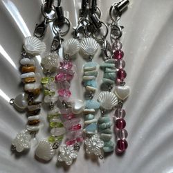 Handmade Coral Bead Keychains 🐚🌺