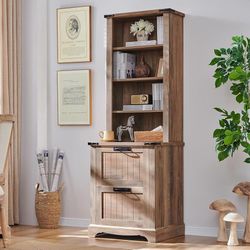 E276 $100  Bookcase with 2 File Drawers