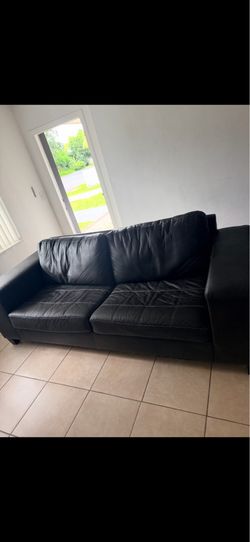 Black two seated couch