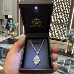 Diamond And Gold Hamsa 🪬in Box Brand New! 
