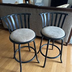 Two 34” Bar Stools 