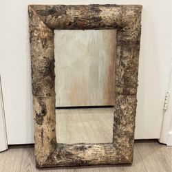 Handmade real wood frame mirror
