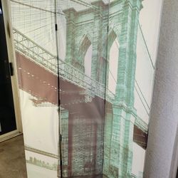 Room Divider...Pic Of The Brooklyn Bridge On It