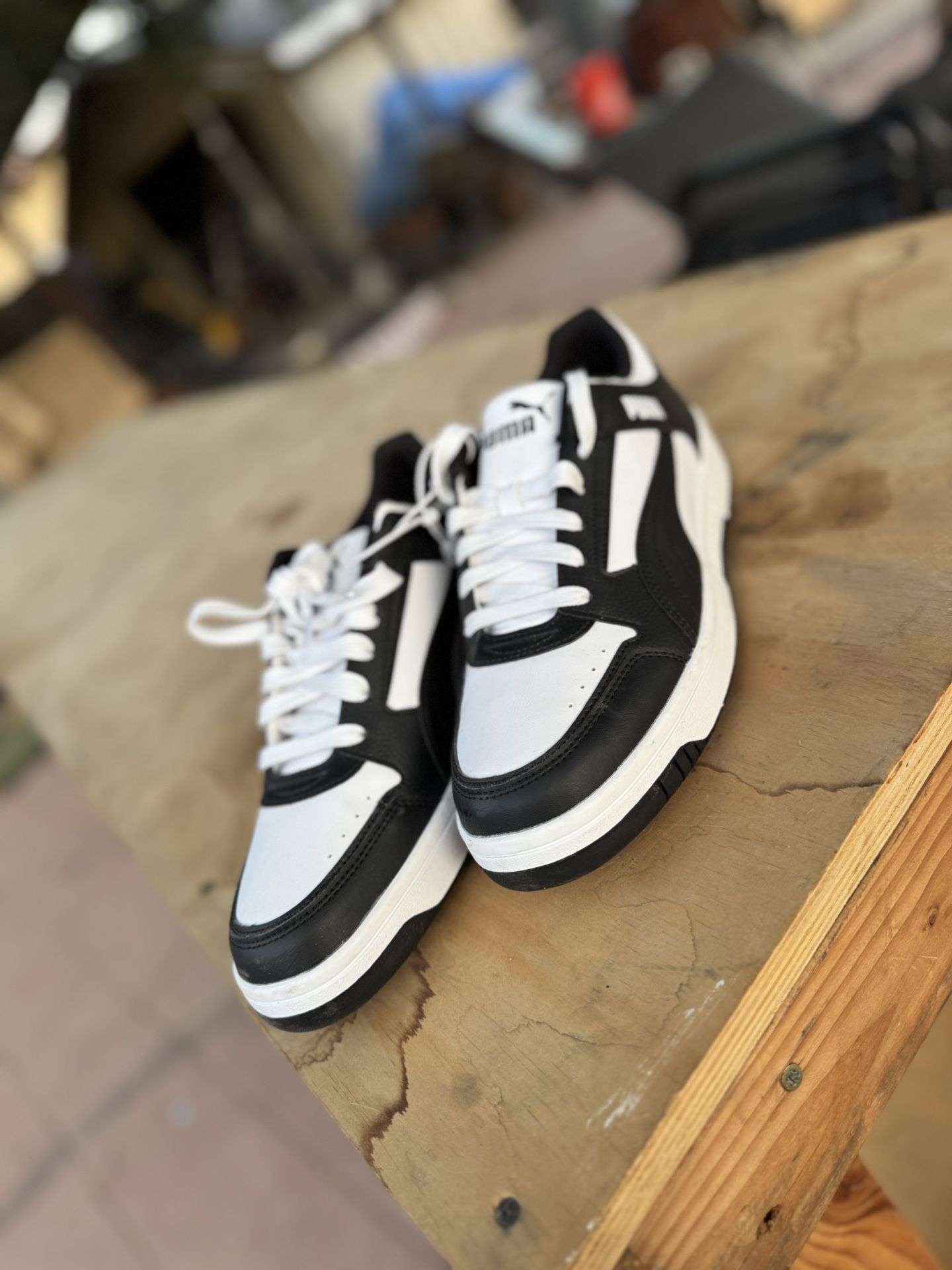 Black & White Puma Shoes