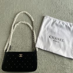Chanel Velvet Quilted Flap Bag