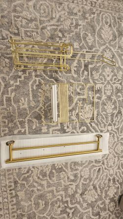 Gold Bathroom Accessories Set 3 Pieces