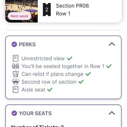 Los Angle Lakers vs Hornets Game 2 Tickets