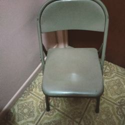 One Folding Metal Chair 