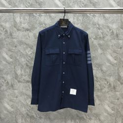 Thom Browne Men's Blue Long Sleeve Shirt