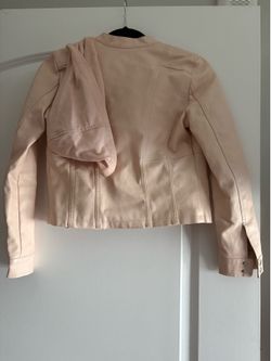 Pink Leather Jacket Kids Large