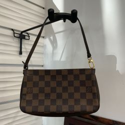 GENUINE LOUIS VUITTON Damier Pochette Accessoires Mini Pochette Handbag 21.5x13x4.5cm
