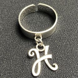 .925 STERLING INITIAL “H” Ring