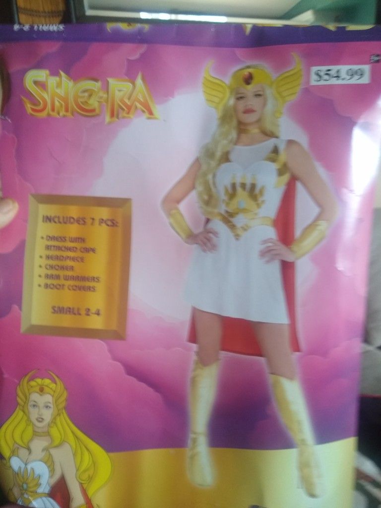 Adult 7-piece She-Ra Costume + Wig  New Never Worn Regularly $55