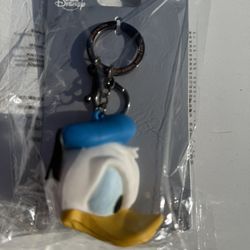 2024 DISNEY PARKS Donald Duck Angry Face Head Flair Keychain Bag Charm New