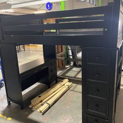 Full-size Loft Bed W/ Desk, Lots Of Drawers And Shelves. $400