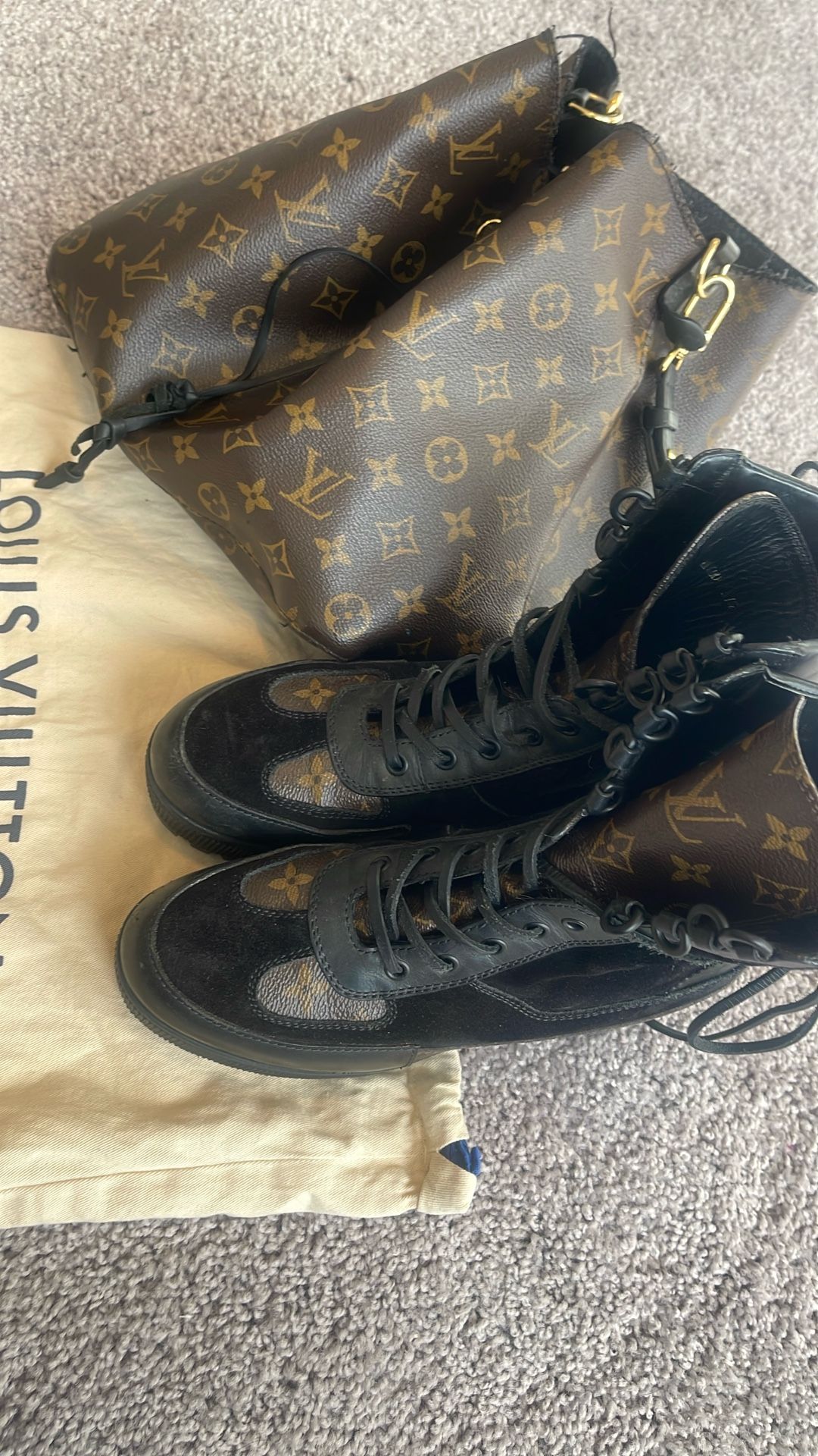 Louis Vuitton Bag And Boots