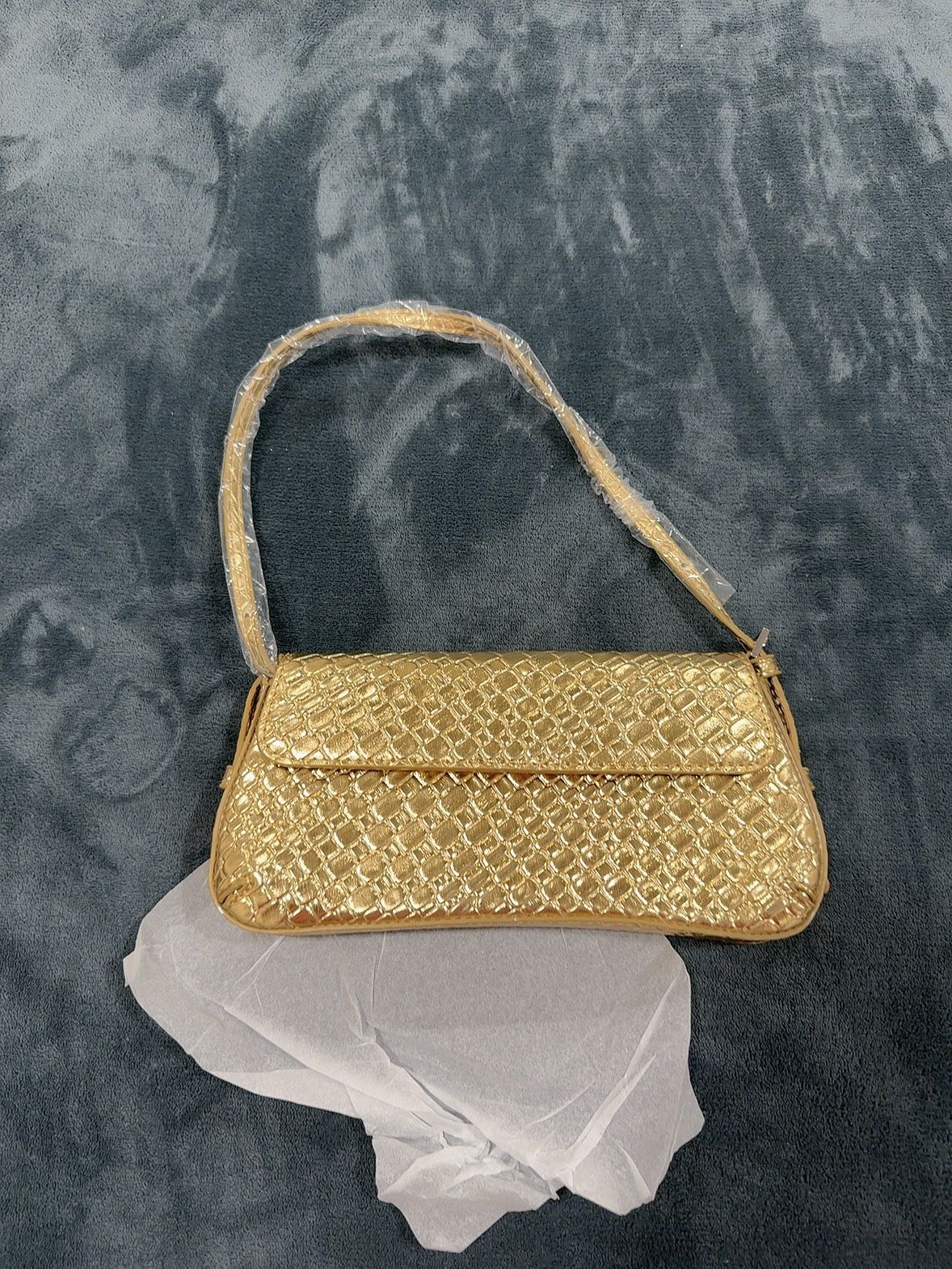 1pc Fashion Minimalist High-End PU Leather Woven Embossed Handbag, Tote Shoulder Bag Suitable For Shopping, Outing, Party, Elegant Women's Commuter Ba