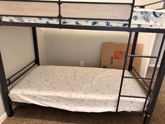 Metal Twin Over Twin Bunk Bed Frame