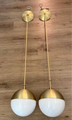Set of 2 Rejuvenation Oslo Alti Globe 8” Pendant Lights by Cedar & Moss