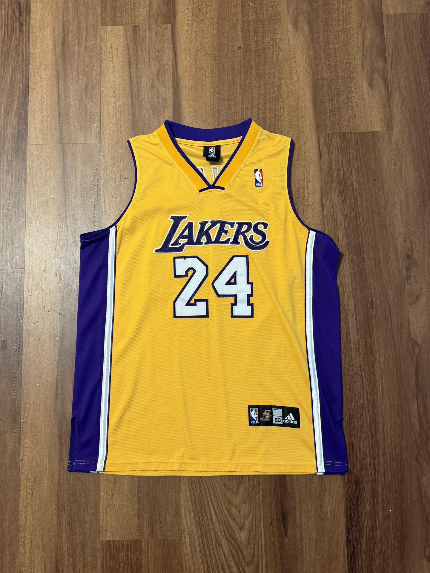 KOBE BRYANT #24 AUTHENTIC ADIDAS Jersey Lakers! Sz 50 Sewn Rare