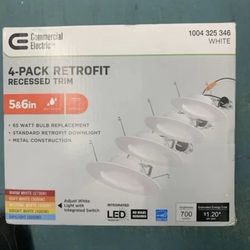 4 Pack Retrofit Recessed