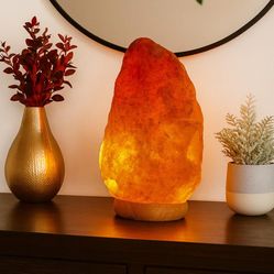 Natural Himalayan Salt Lamp -Hand carved Rock Crystal Light