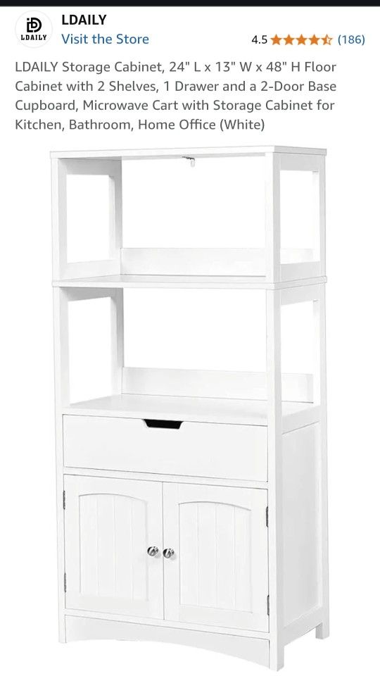White Storage Shelf 48"x24"