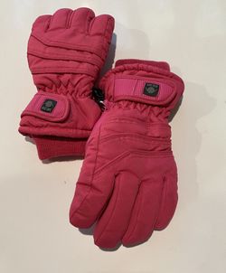 N'Ice Caps Kids Bulky Thinsulate Waterproof Winter Snow Ski Glove With Ridges (Fuchsia 1, 4-5yrs)