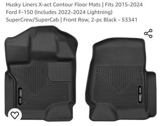 Husky Liners X-act Contour Front Floor Liners 53341 for 2015-21 Ford F150 Husky Liners X-act Contour Front Floor Liners 53341 for 2015-21 Ford F150