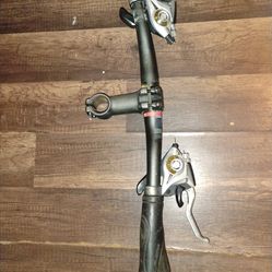 Handle bar,neck and Shimano 7 speed shifter set