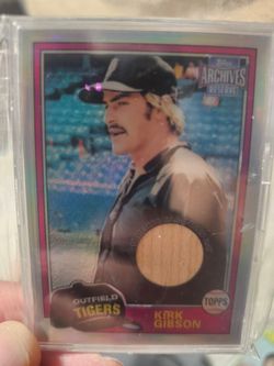2001 Topps Archives Reserve Rookie Reprint Relics Kirk Gipson GU Bat #ARR38