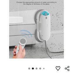 Window Cleaning Robot – 2Pa Suction, Dual Ultrasonic Spray, 85ml Tank, Edge Detection, Anti-Drop, 3 Cleaning Modes for Streak-Free Glass