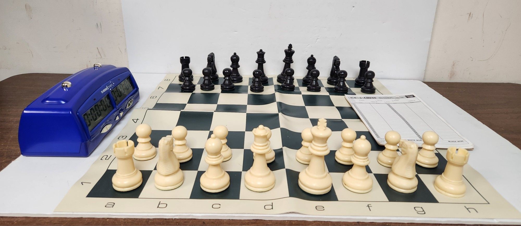 Tournament Chess Set with Digital Chess Clock Timer