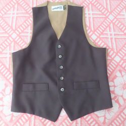 Vintage Levi’s Panatela Vest Mens Brown Waistcoat 5 Button no size (READ!!!)