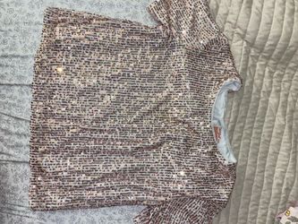 Girls M Rose Gold Sequin top