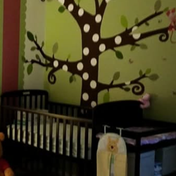 Crib with changing table
