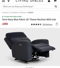 Recliner 1 year old