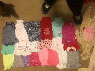 Sleepers and onesies and size 1 dippers